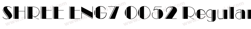 SHREE ENG7 0052 Regular字体转换